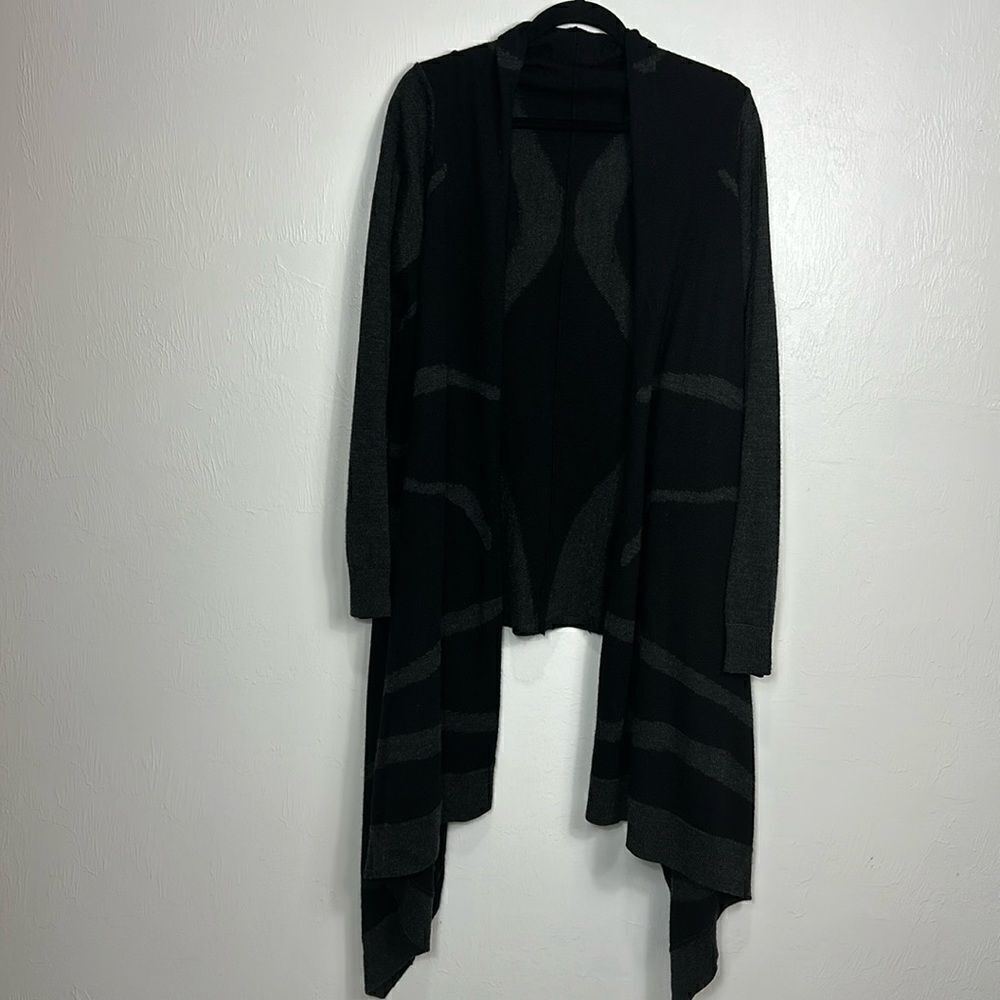 Cynthia Rowley Merino Wool Blend Drape Front Cardigan‎ Sweater Size XL